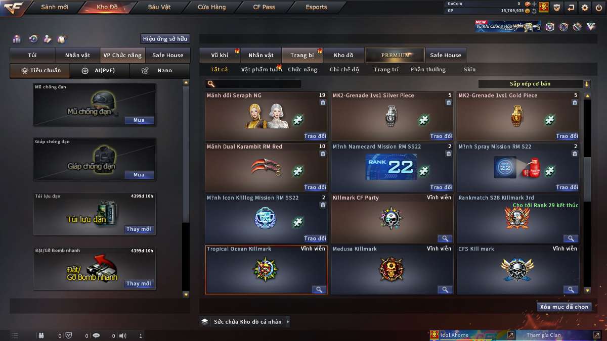 shop acc cf uy tin gia re